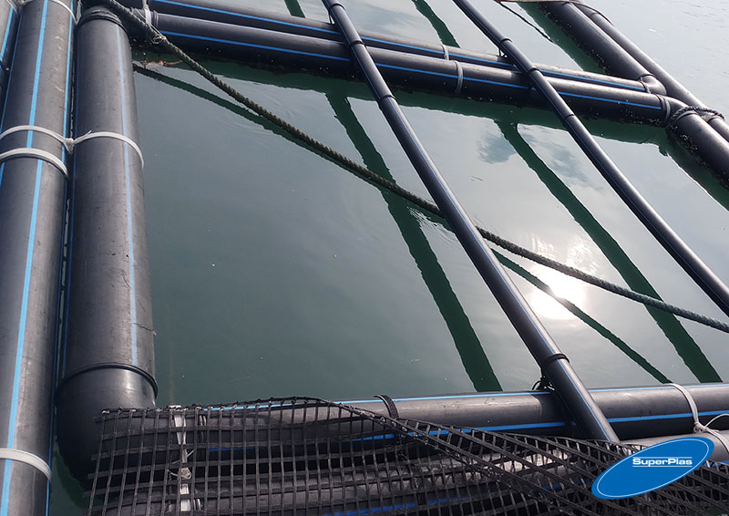 Lồng cá được làm từ ống nhựa HDPE có độ bền và tính ổn định cao.